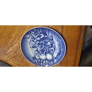 Bareuther Collector Plate Weihnachten 1975 Christmas Limited Edition Snowman VTG